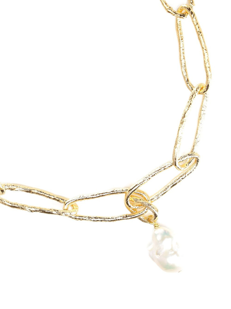 forte_forte hammered-link pearl necklace outlook