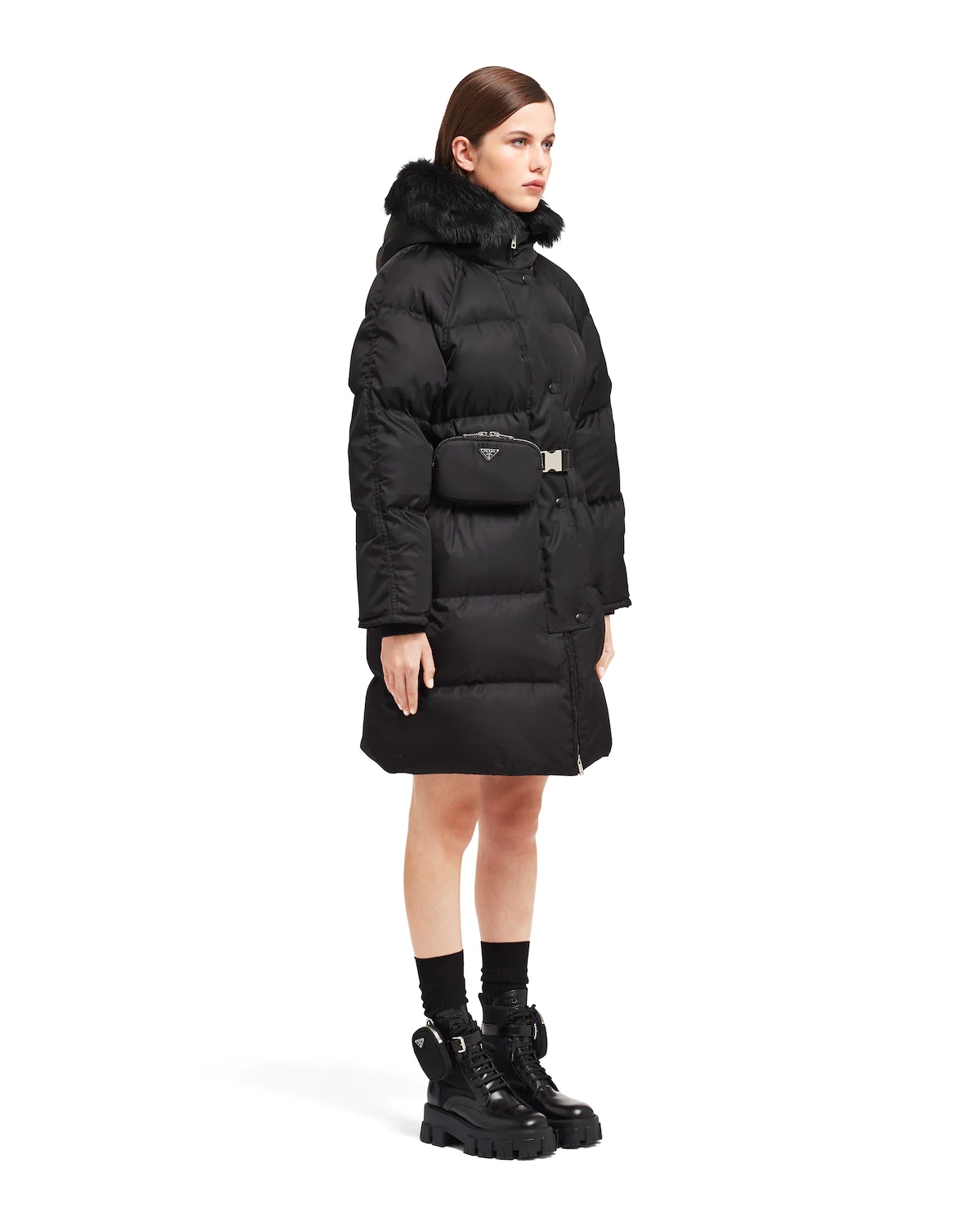 Re-Nylon gabardine puffer coat - 3