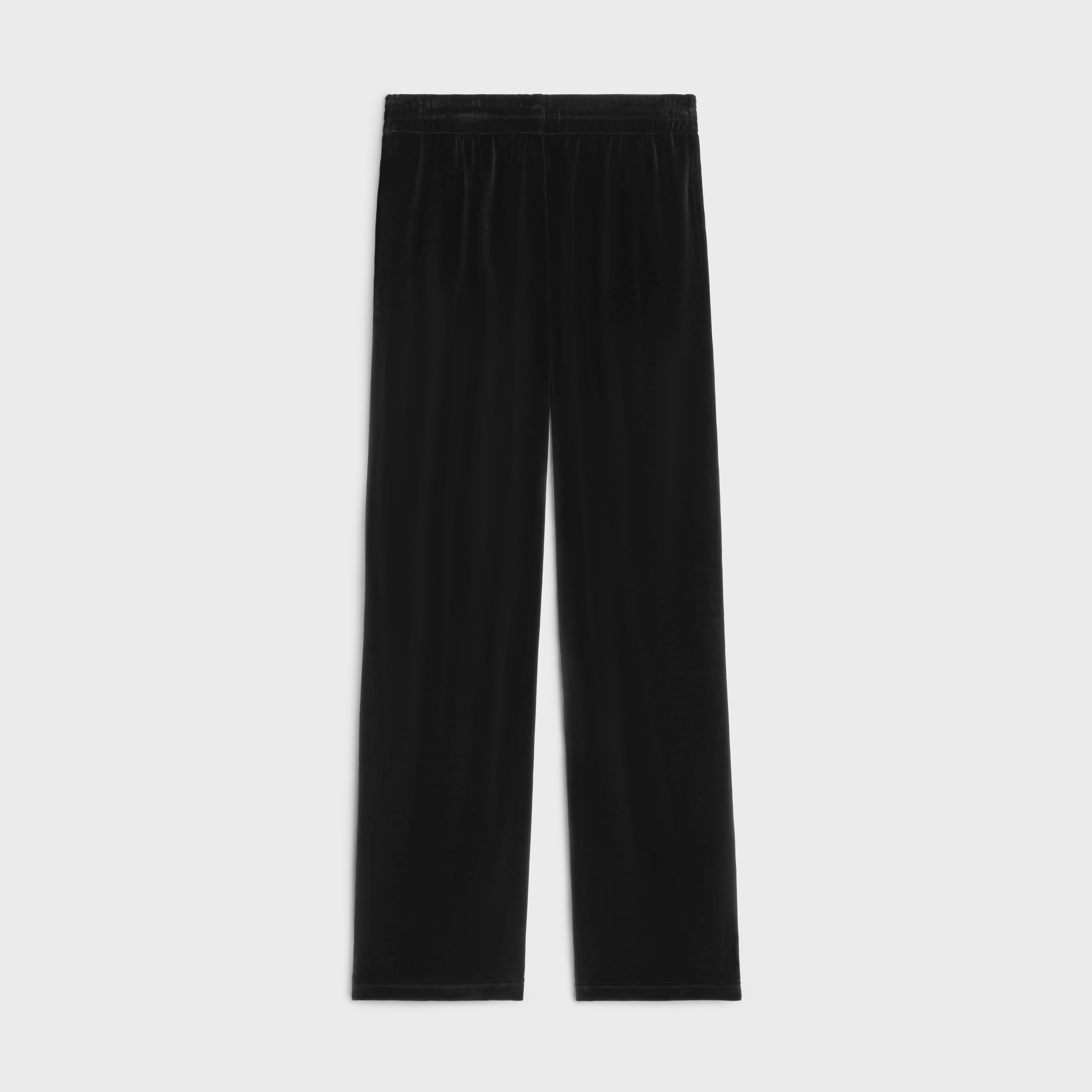 celine straight track pants in velvet jersey - 2