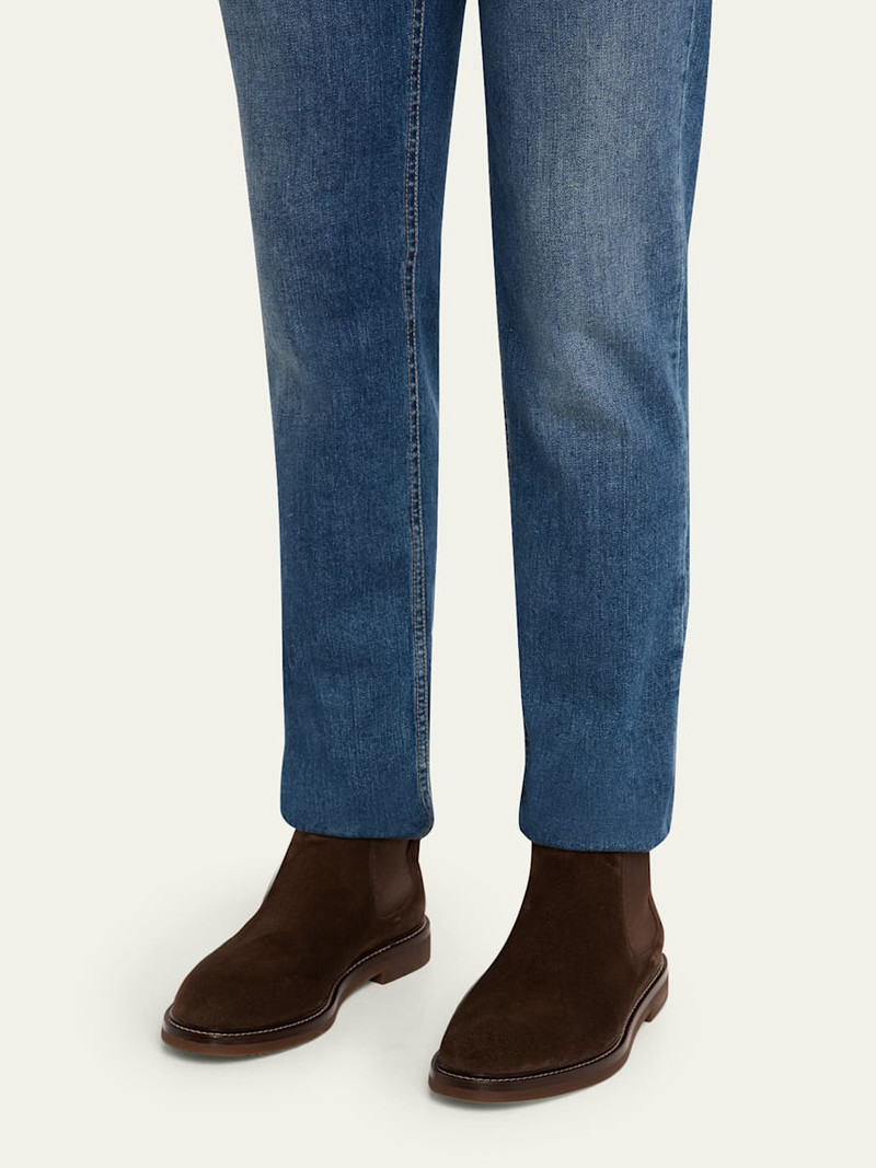 Brunello Cucinelli Men's Suede Flex-Sole Chelsea Boots outlook