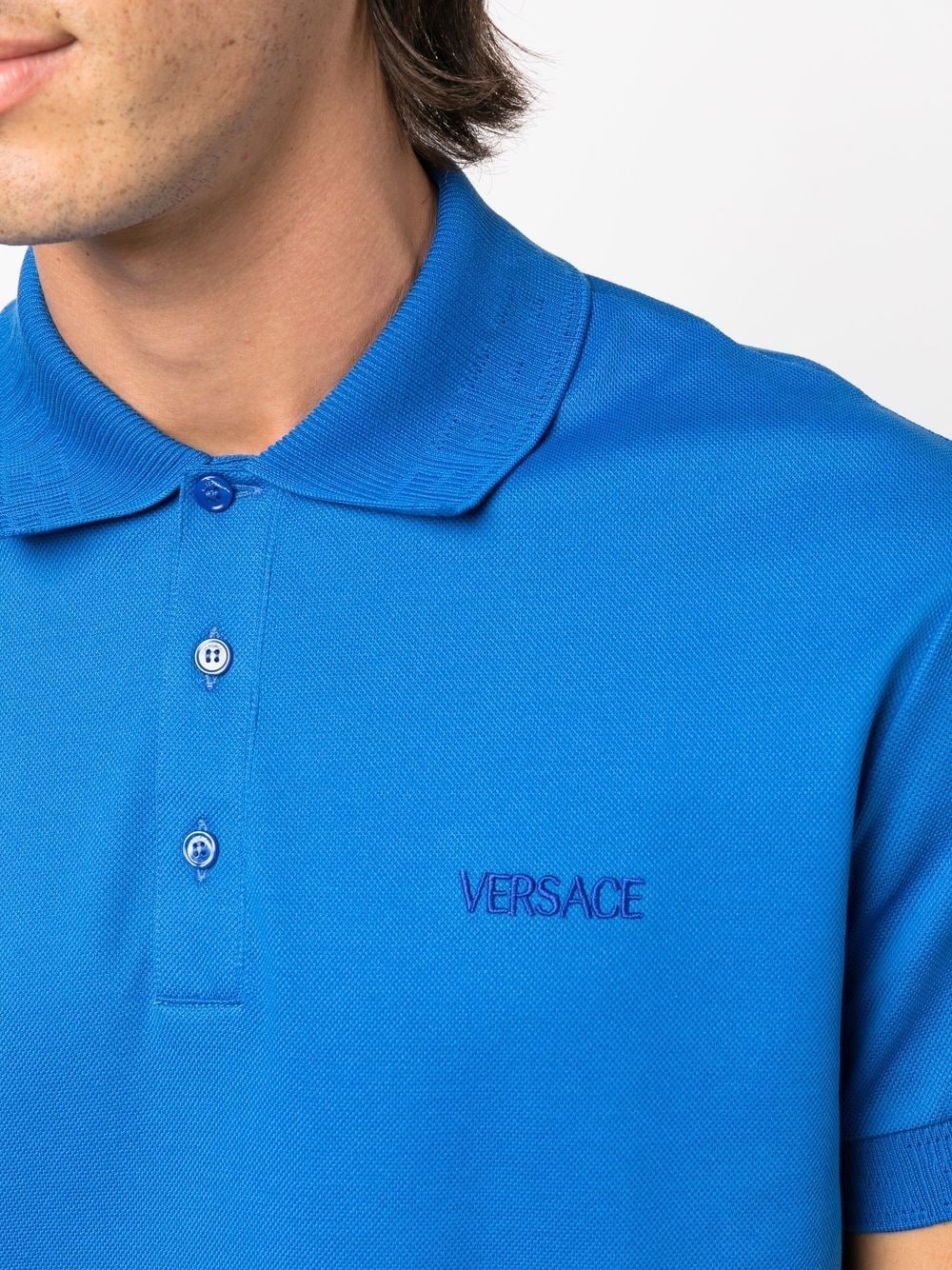 embroidered-logo polo shirt - 5