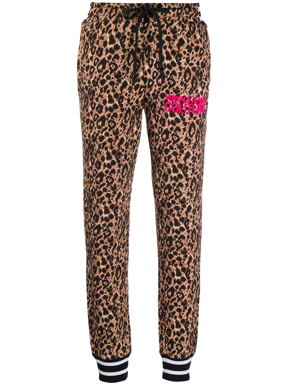 leopard print track trousers - 1