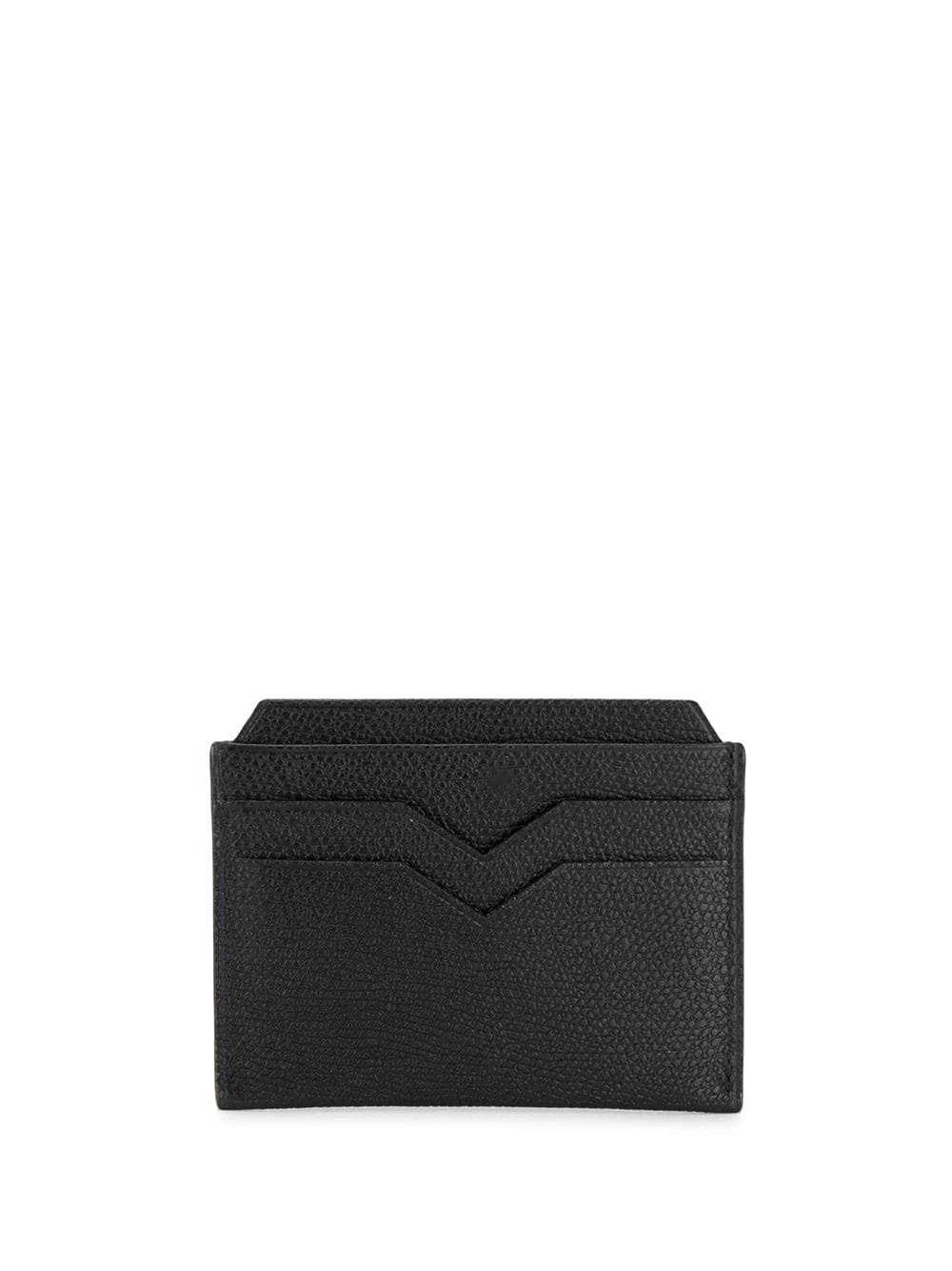 pebbled leather cardholder - 1