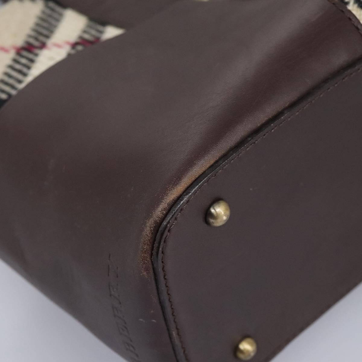 Burberry Nova Check Hand Bag Wool Beige - 9