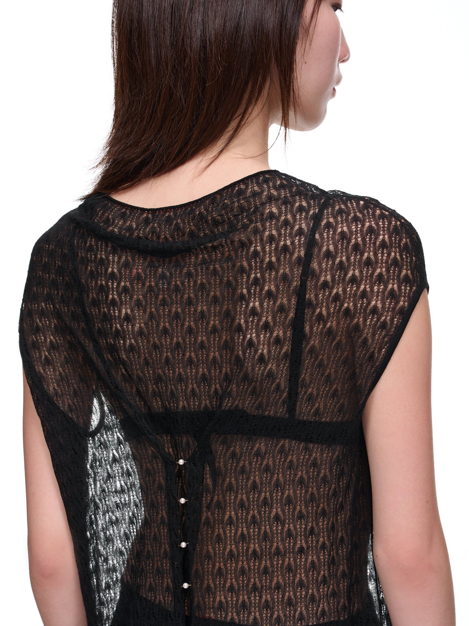 Sheer Cashmere Knit Top - 5