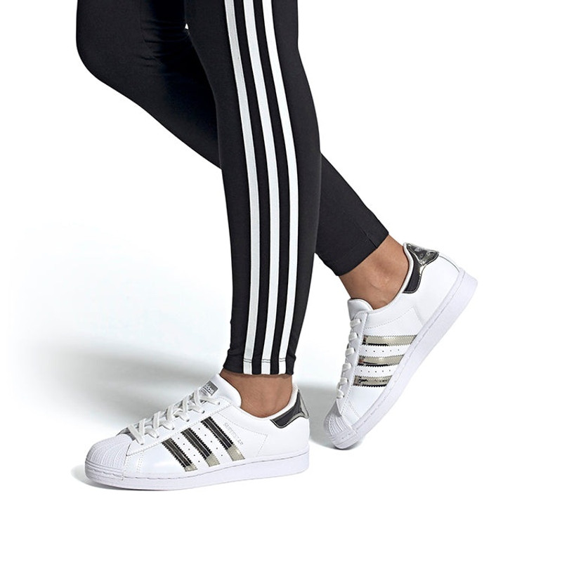 (WMNS) adidas originals Superstar 'Silver White' FX4272 7