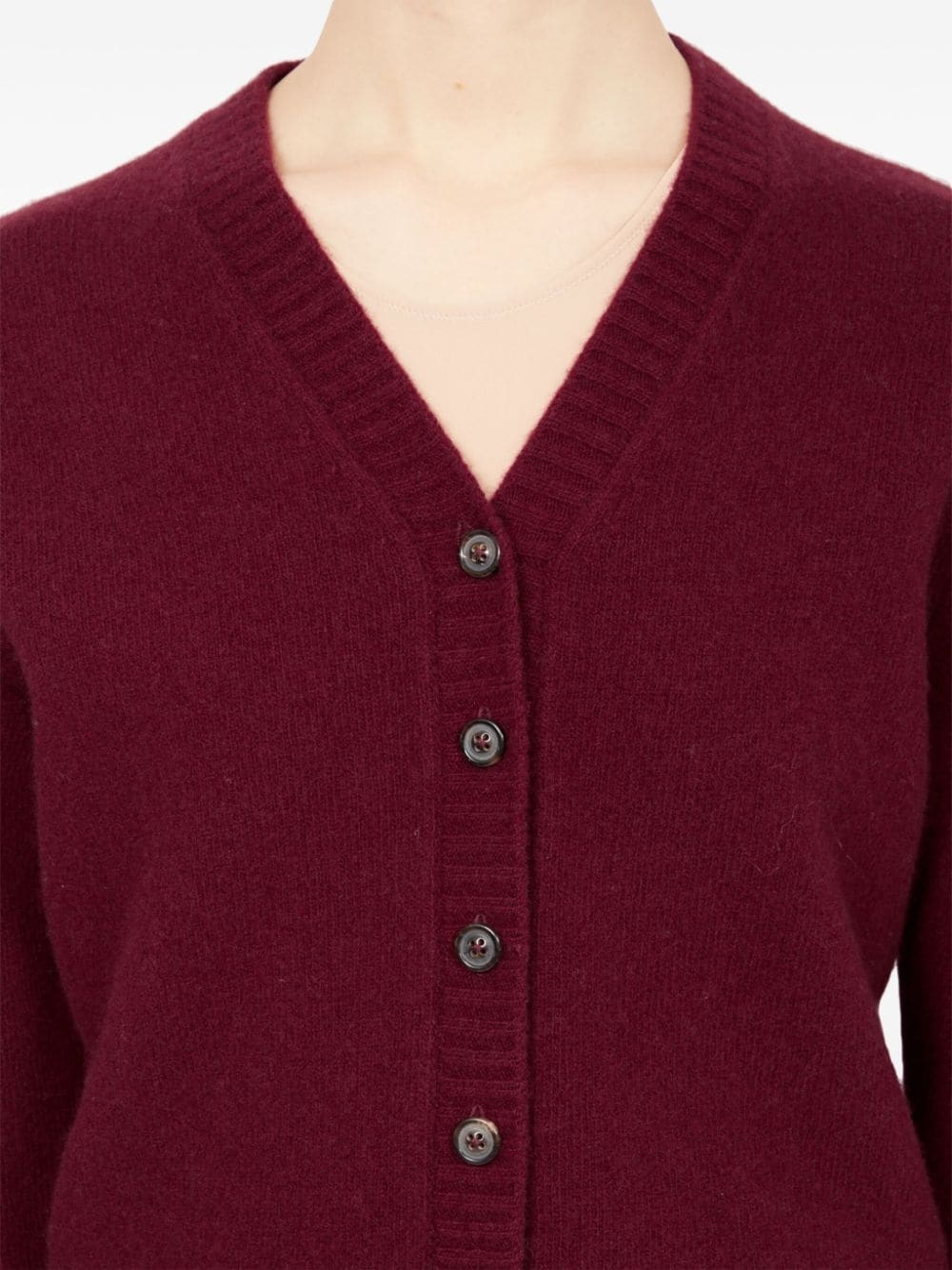 V-neck wool cardigan - 7