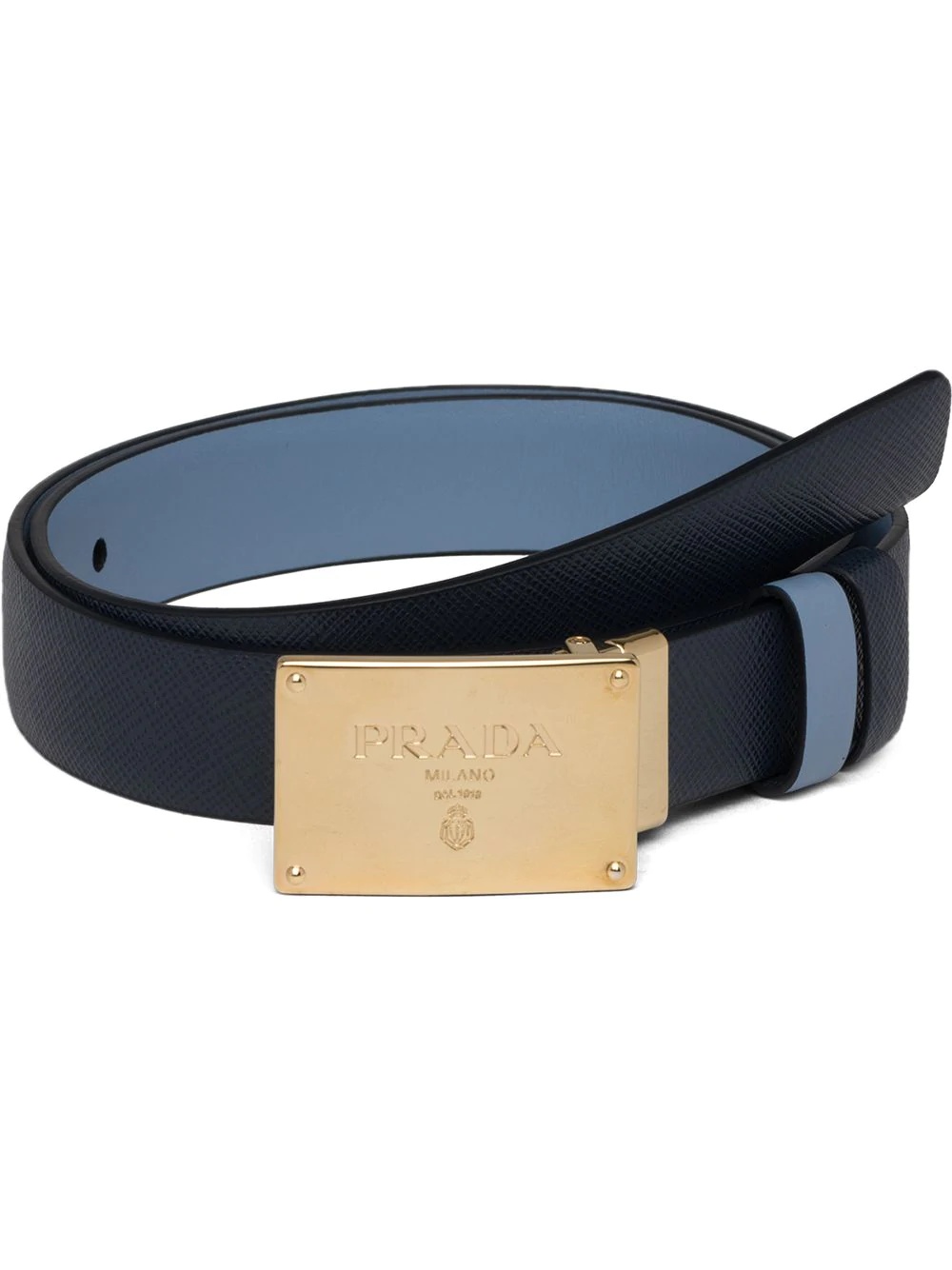 reversible logo-buckle belt - 1