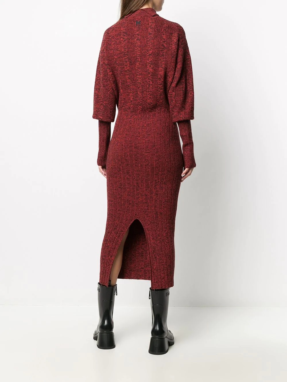 textured knit dress - 4