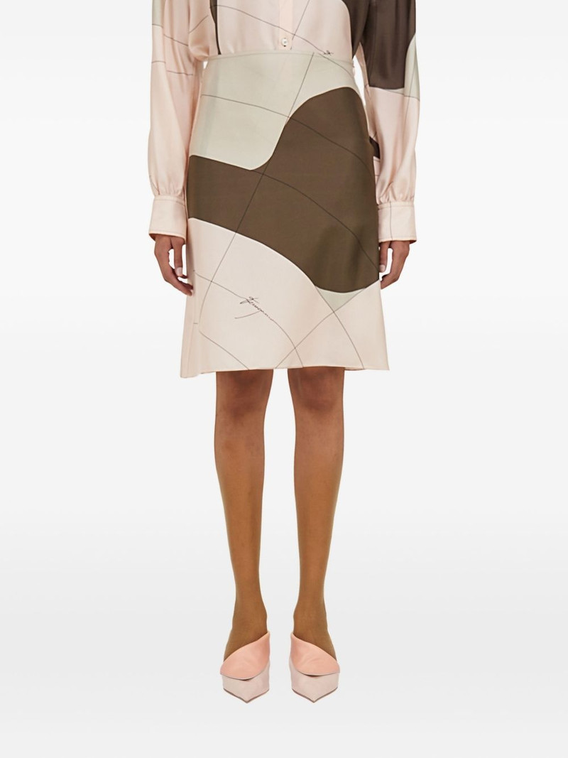 printed silk midi skirt 3