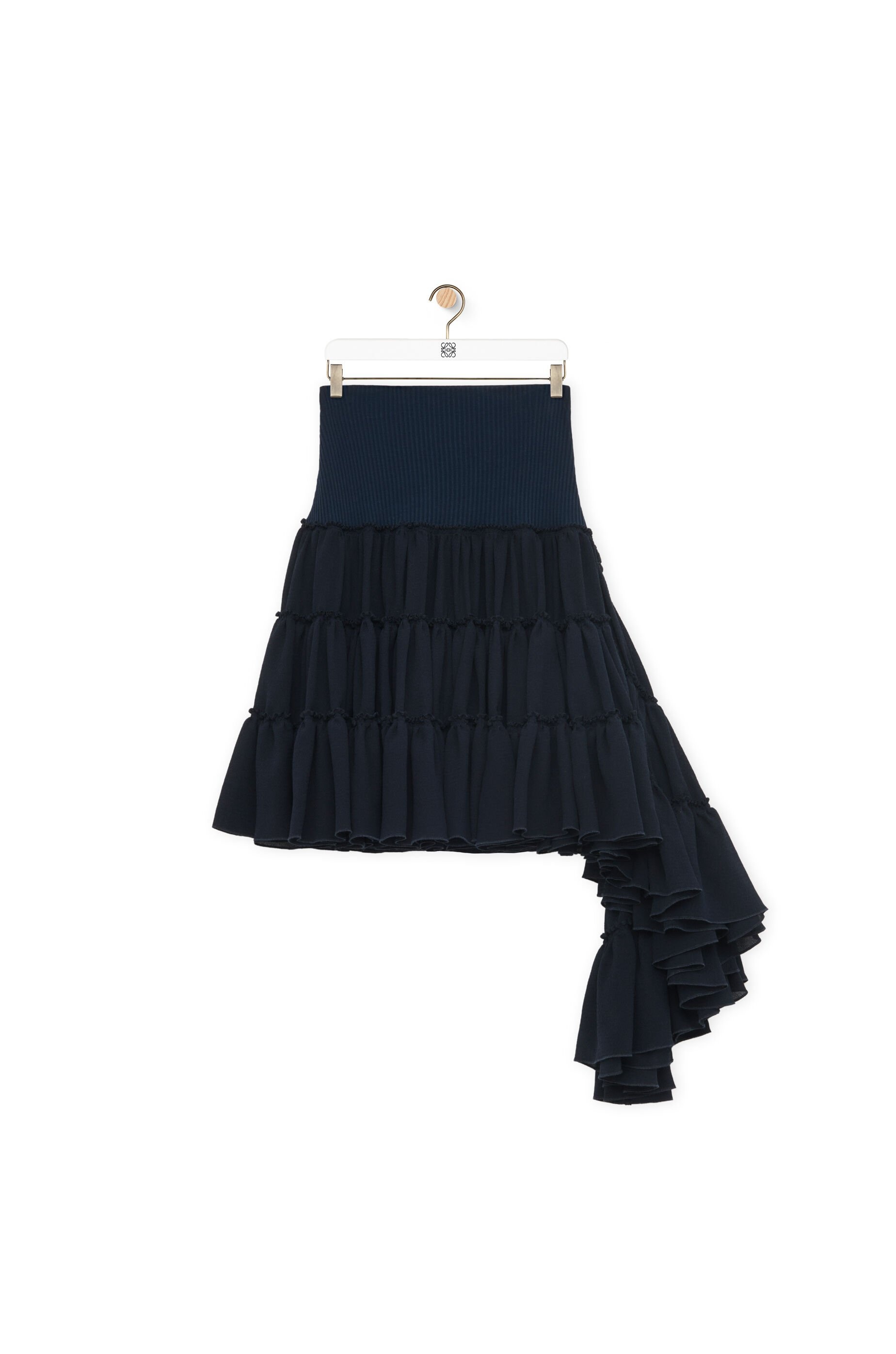 Ruffled skirt in silk - 1