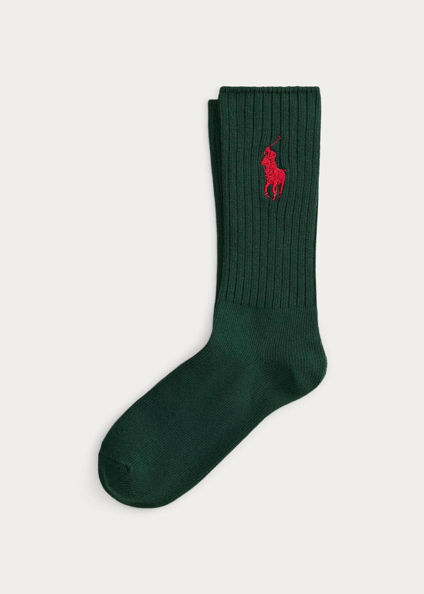 Big Pony Ribbed Cotton-Blend Crew Socks - 1