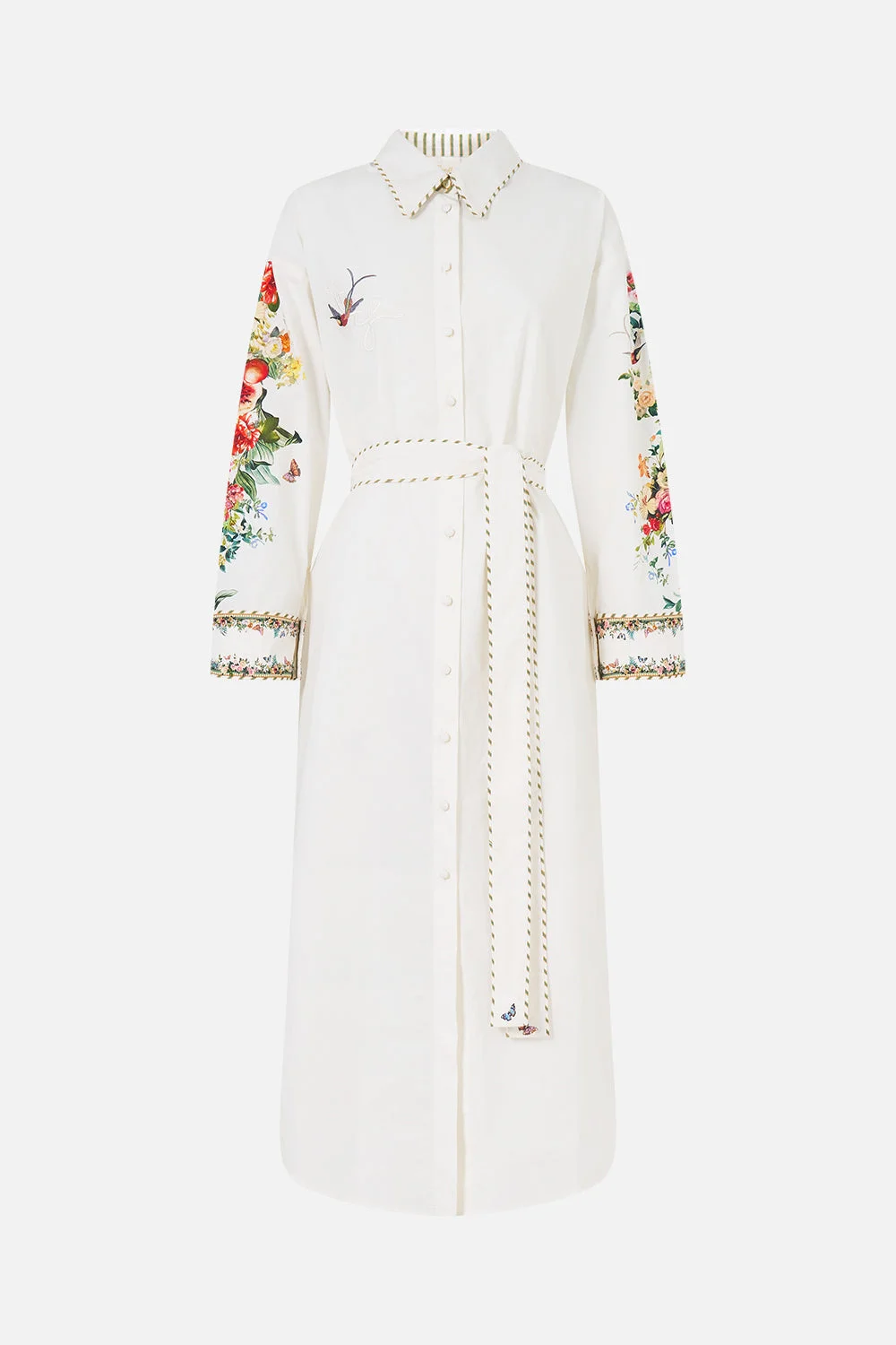 SHIRT DRESS WITH BACK BUTTON DETAIL ART FOR THE EMPRESS - 1