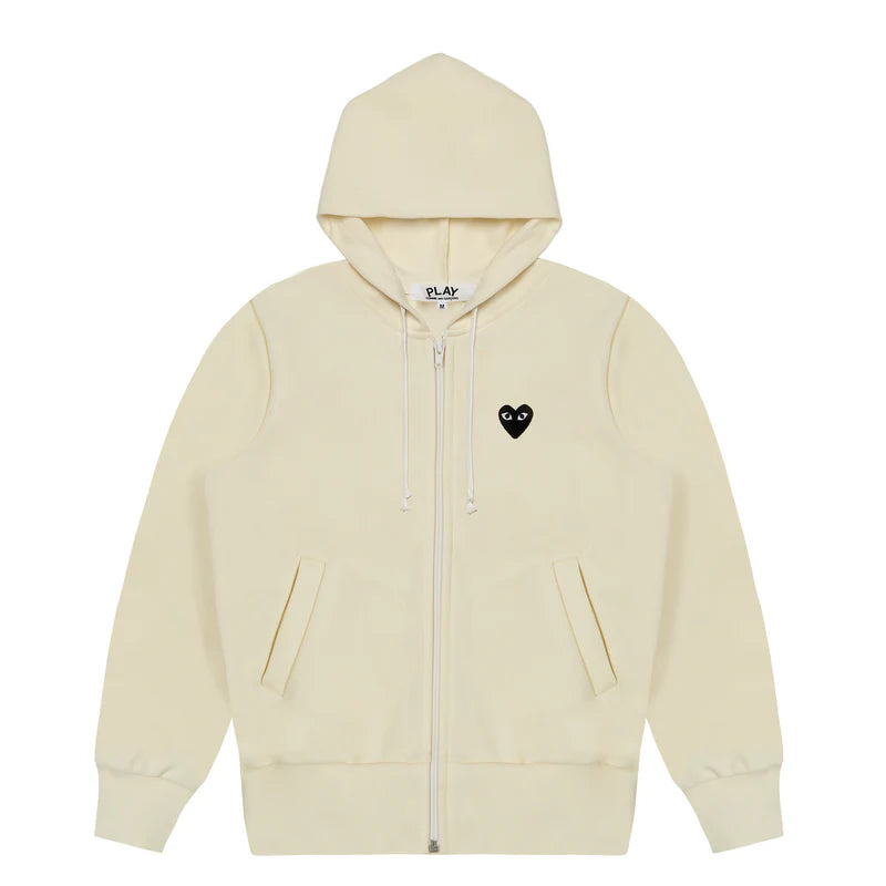 Back Black Heart Hooded Jacket Unisex - 1