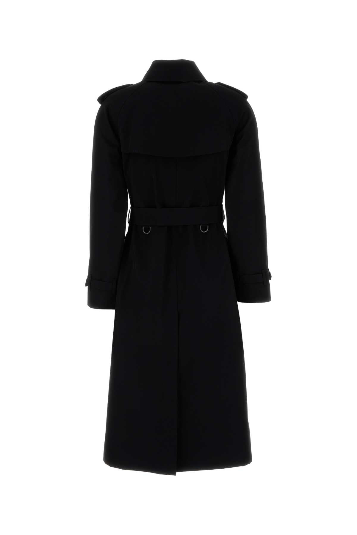 Burberry Women Black Cotton Trench Coat - 2