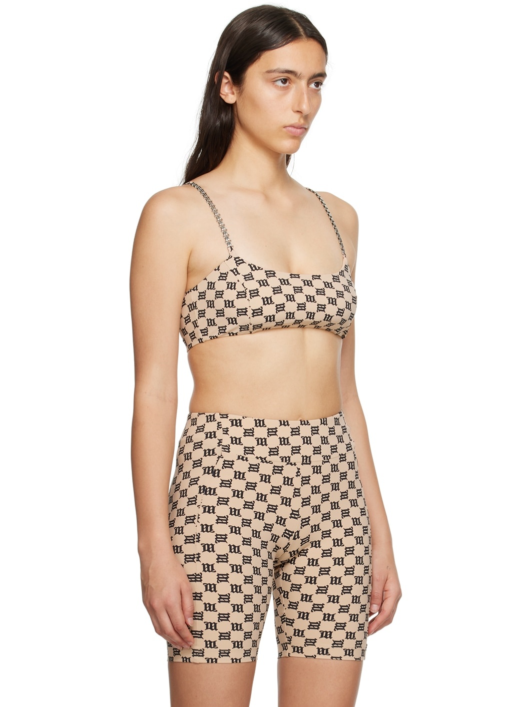 Beige Monogram Bralette - 2