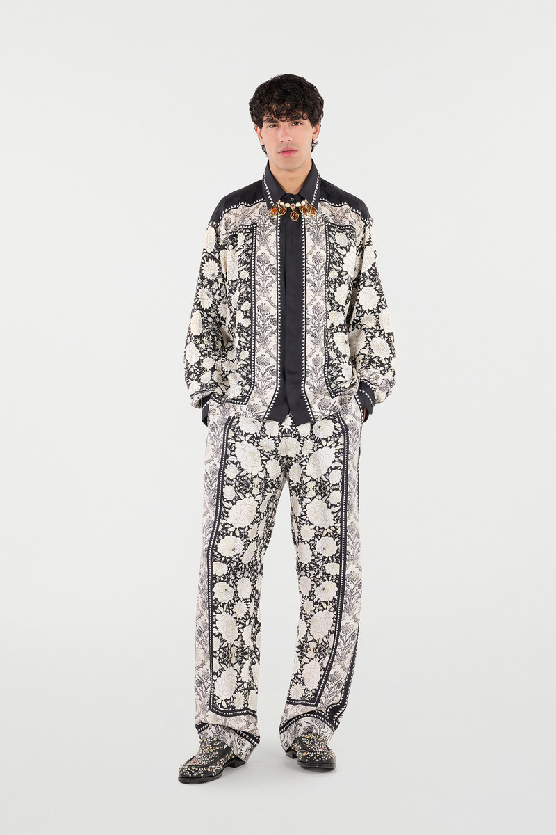 Roberto Cavalli Silk Shirt With Floral Print outlook