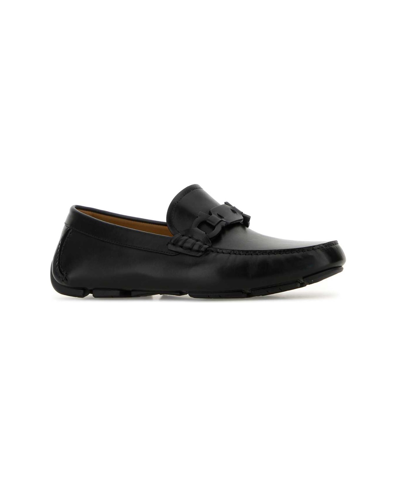 Black Leather Byte Loafers - 2