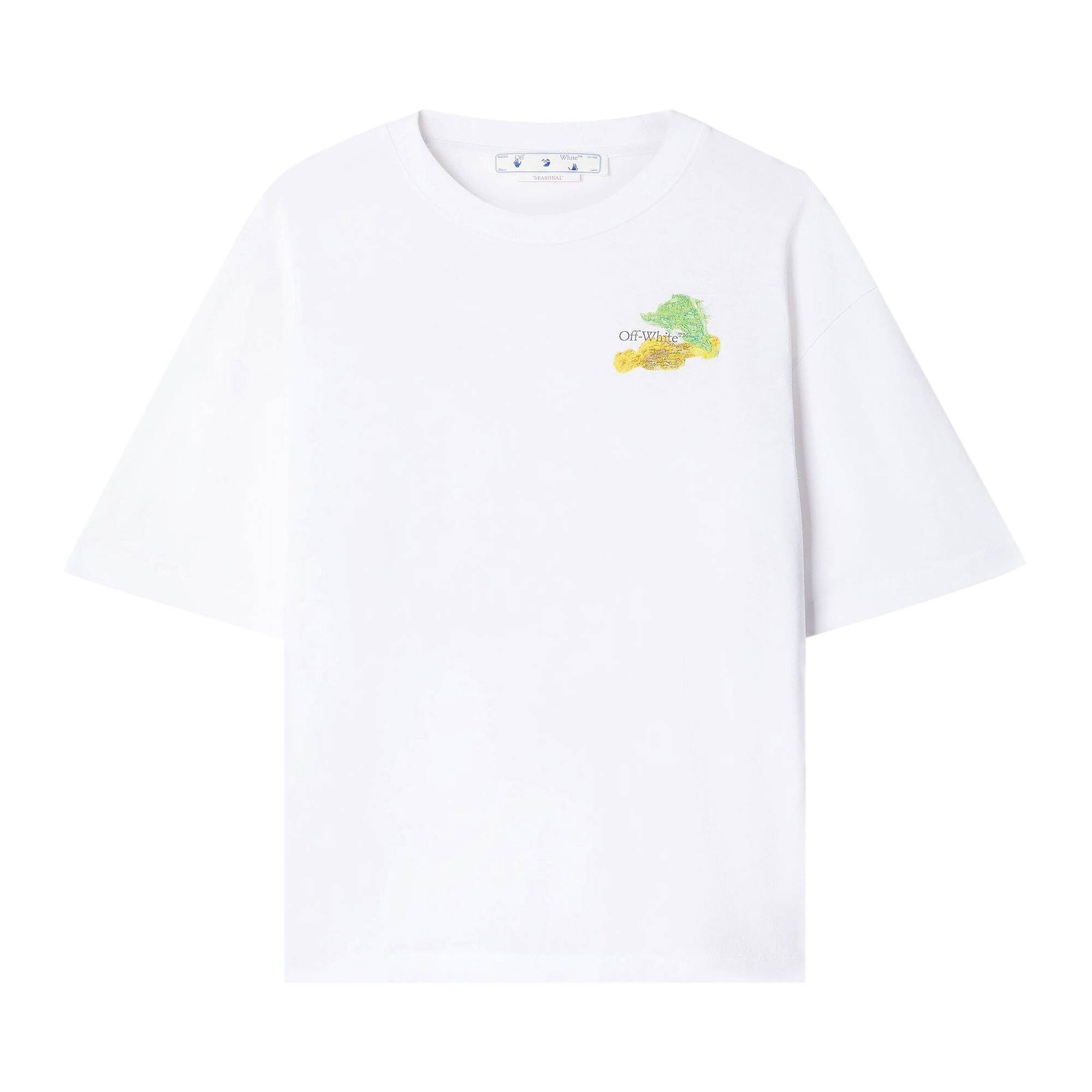Off-White Brush Arrow Skate T-Shirt 'White/Multicolor' - 1
