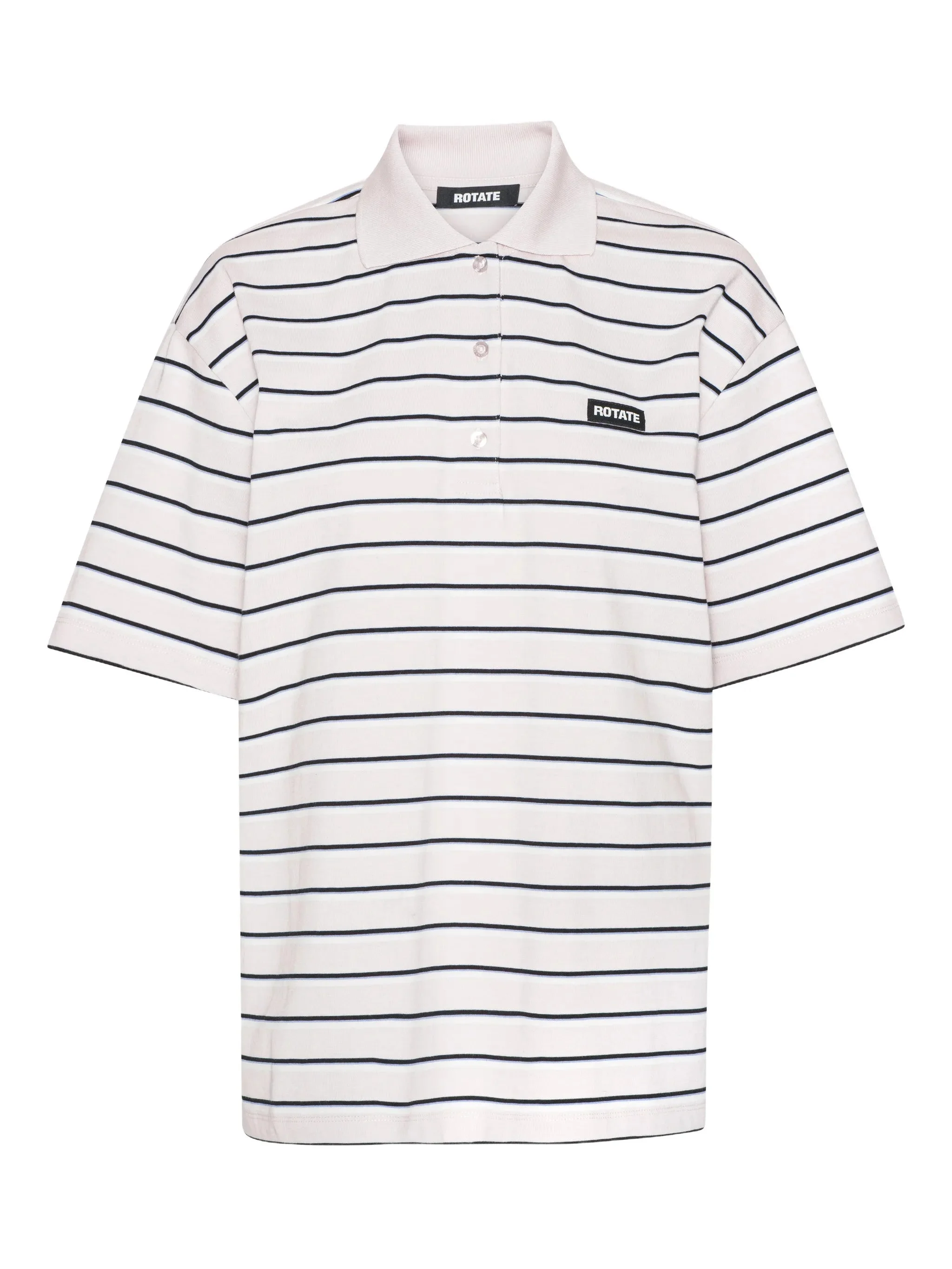 Rotate Striped Polo Shirt - 1