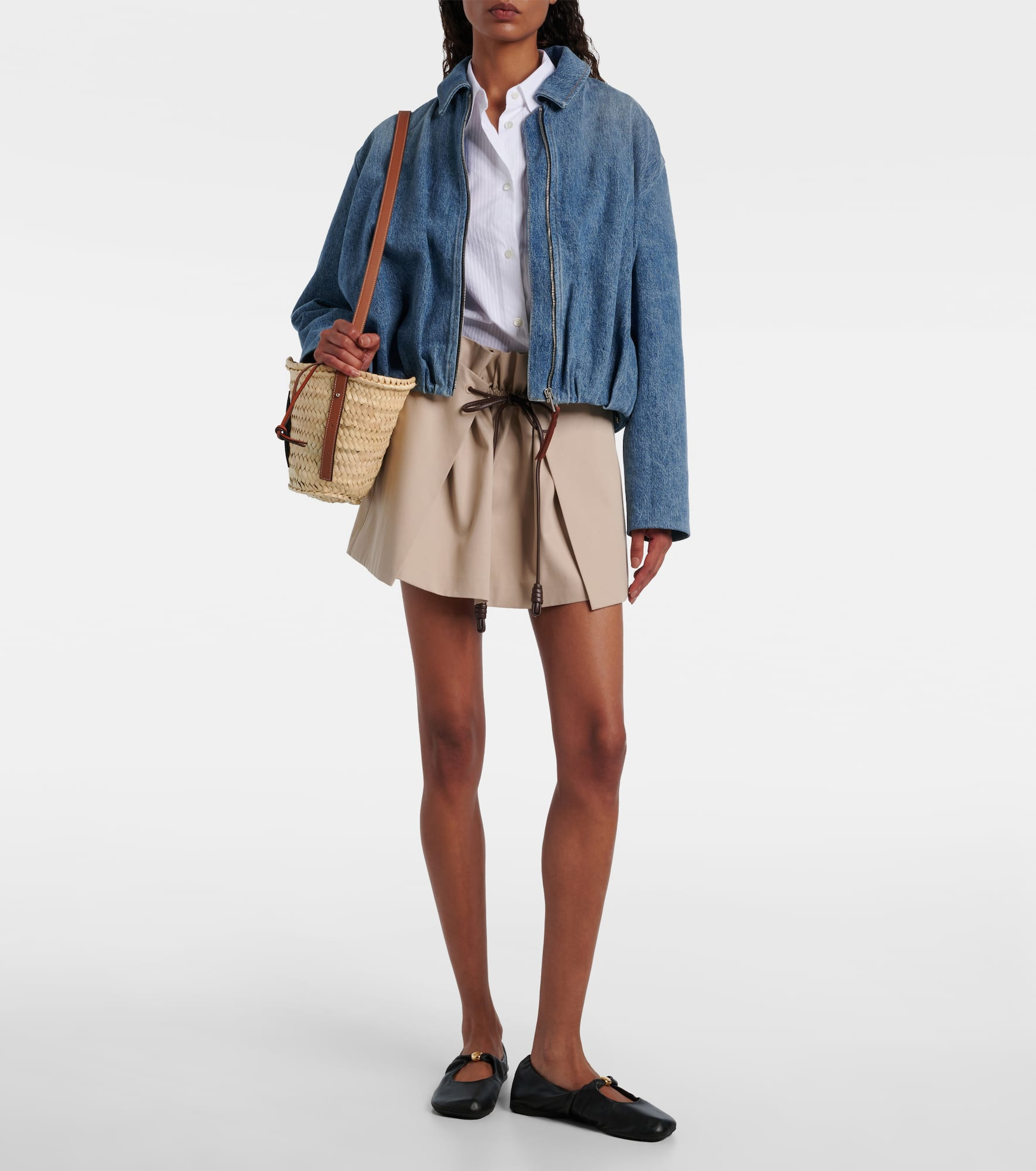 Paula's Ibiza Anagram woven shoulder bag - 5