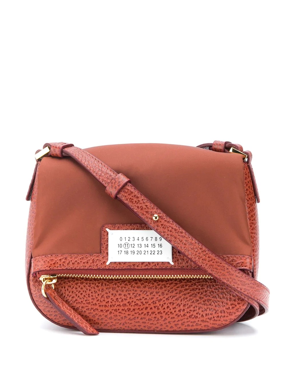 textured leather mini bag - 1