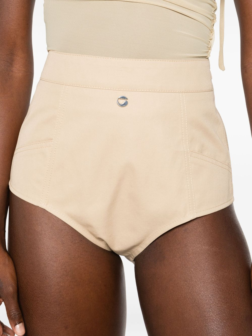 high-waisted mini shorts - 5