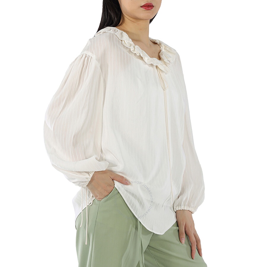 Stella Mccartney White Pinstripe Blouse - 2