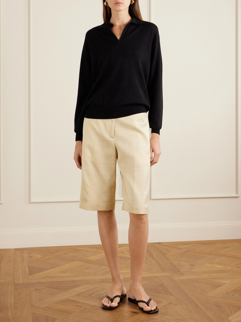 AURALEE Cashmere And Silk-blend Polo Sweater outlook