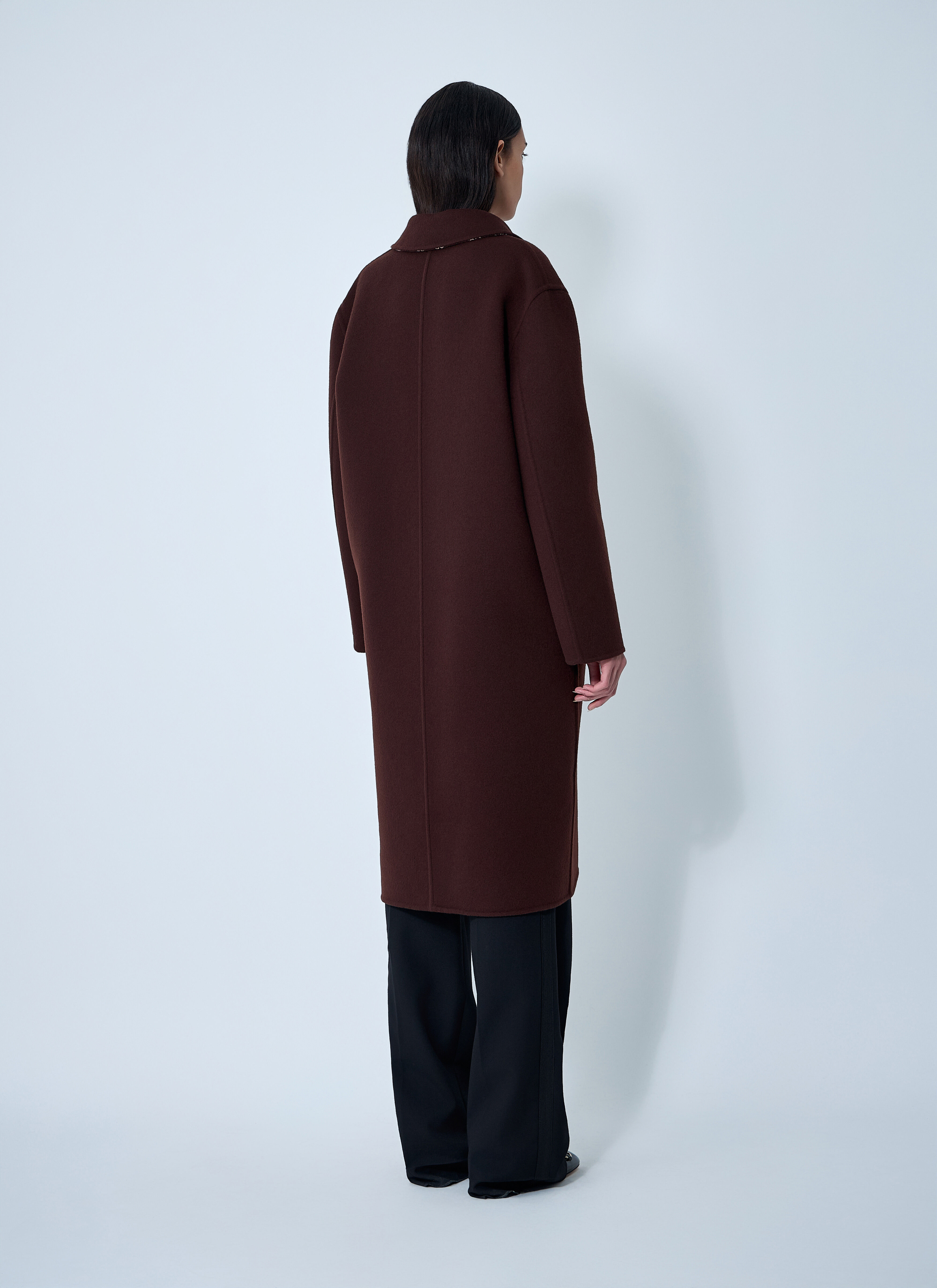 Reversible Long Wool Coat - 4