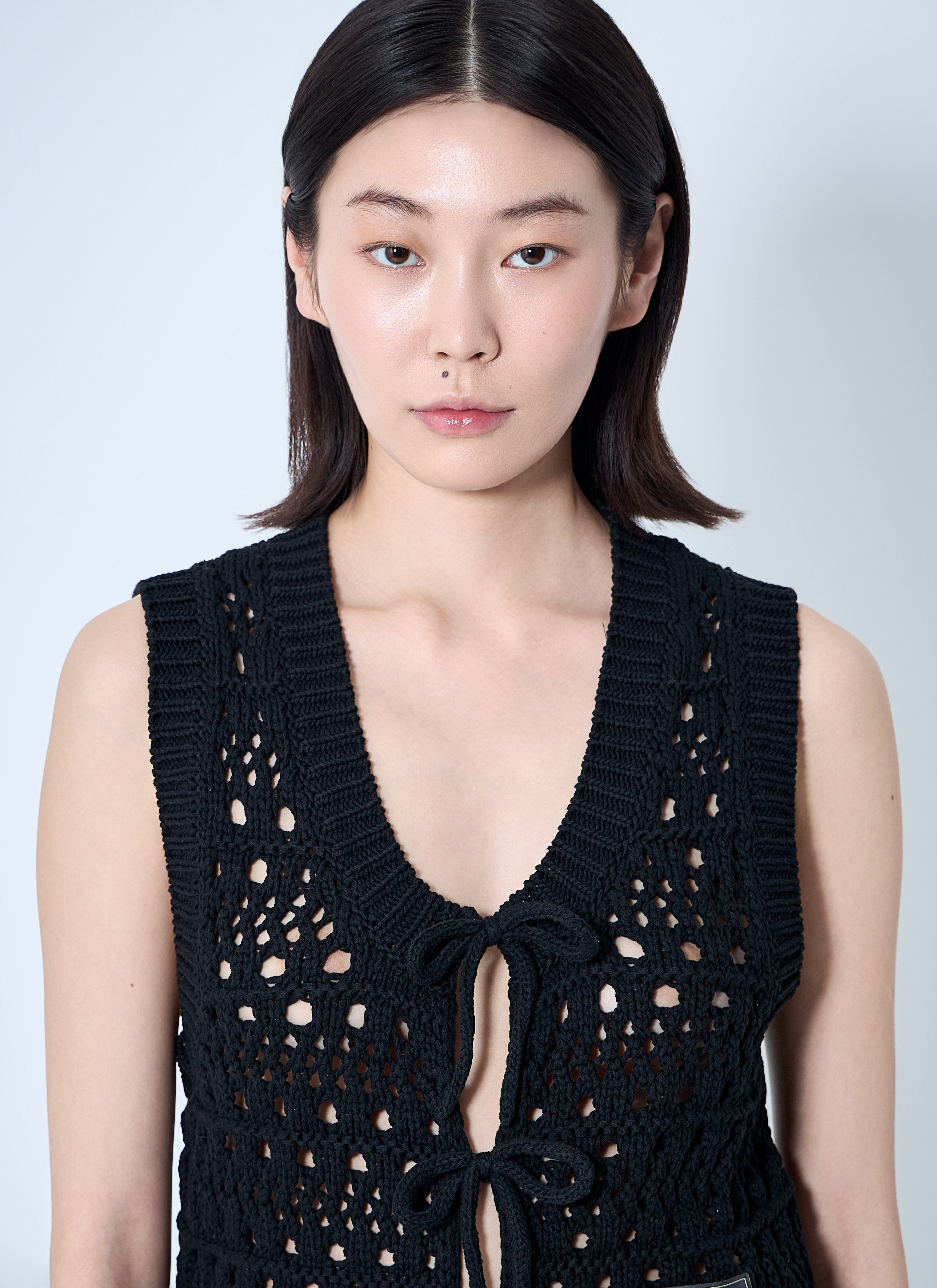 Ganni Women Logo Patch Vest - 5