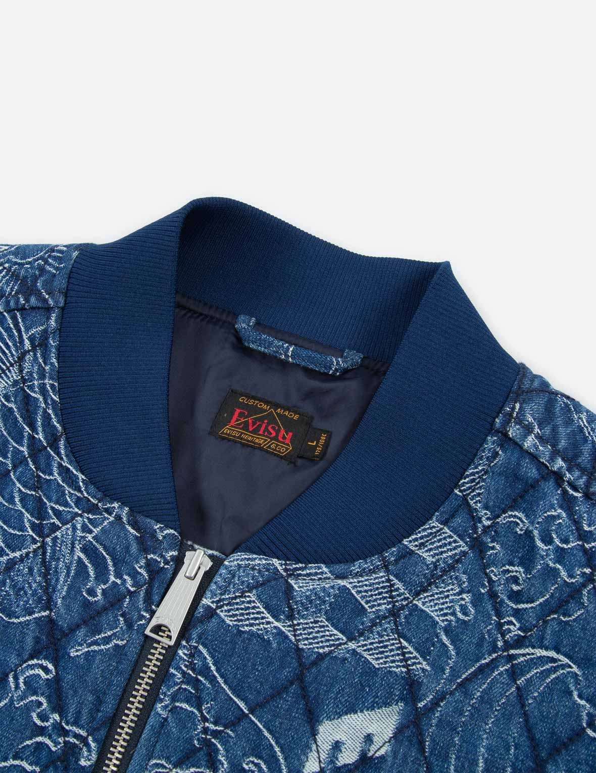 ALLOVER JAPANESE-PATTERN JACQUARD QUILTED BOMBER JACKET - 9