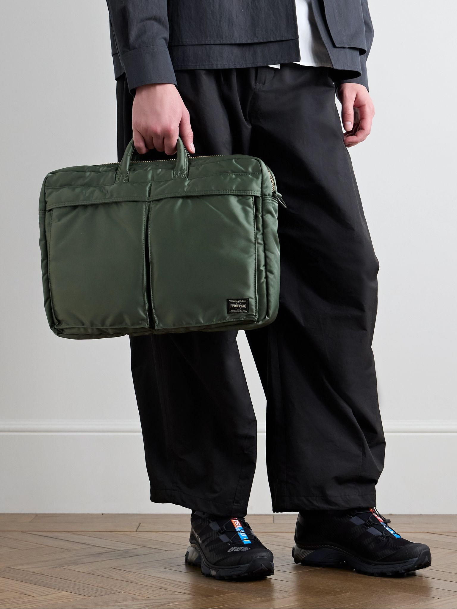 Tanker 2Way Nylon-Twill Briefcase Green - 2
