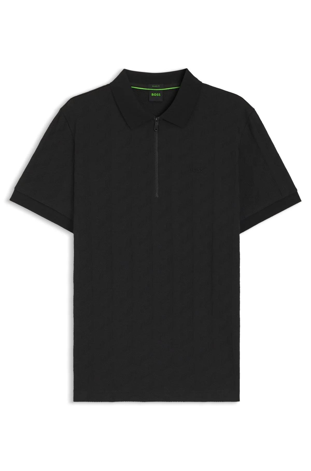 MERCERISED-COTTON POLO SHIRT WITH JACQUARD PATTERN - 1
