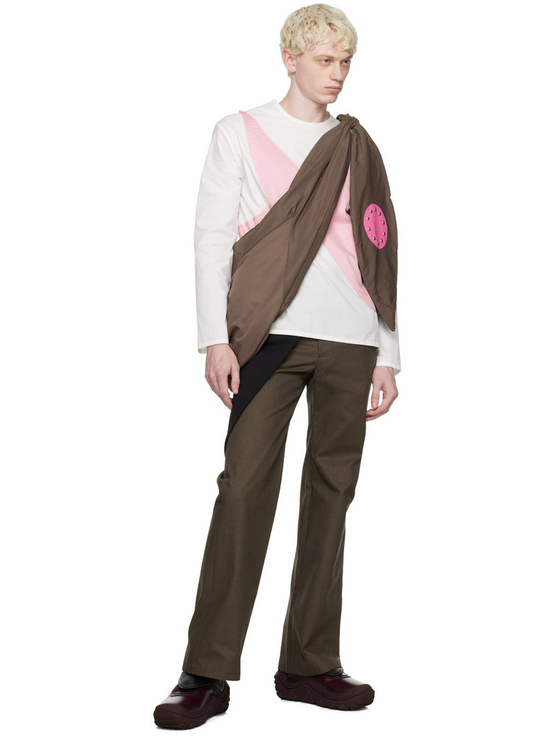 STRONGTHE SSENSE Exclusive White & Pink Long Sleeve T-Shirt outlook