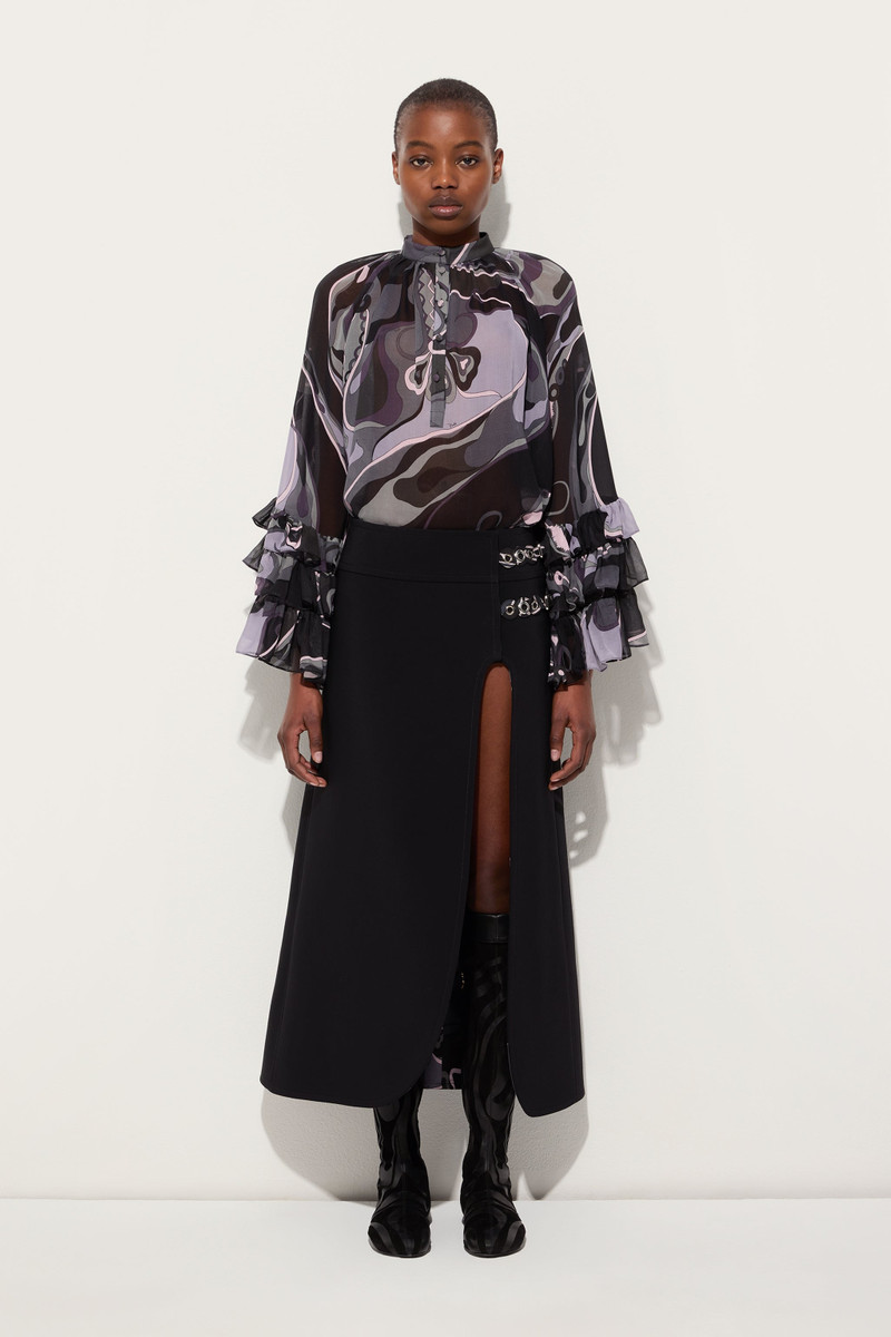 PUCCI MIDI SKIRT WITH INTERNAL PRINT outlook