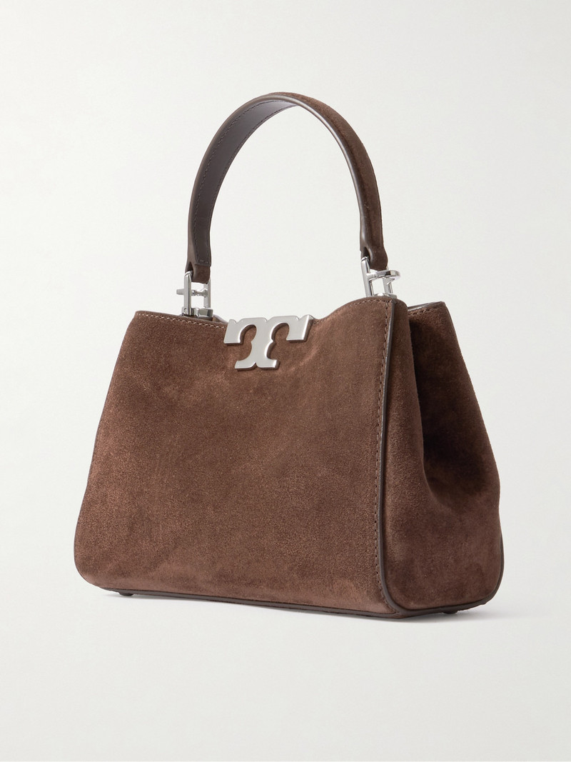Eleanor Mini Leather-trimmed Suede Shoulder Bag 3