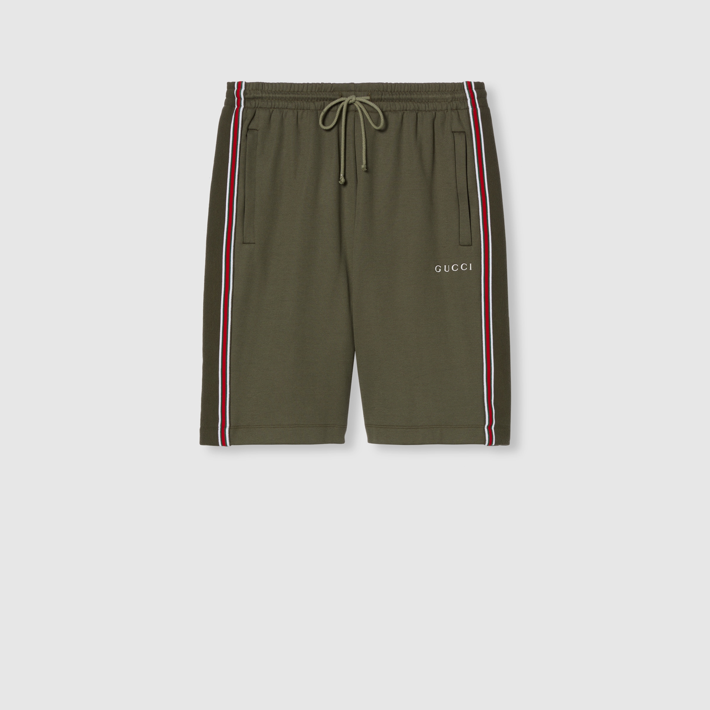 Cotton piquet shorts with embroidery - 1
