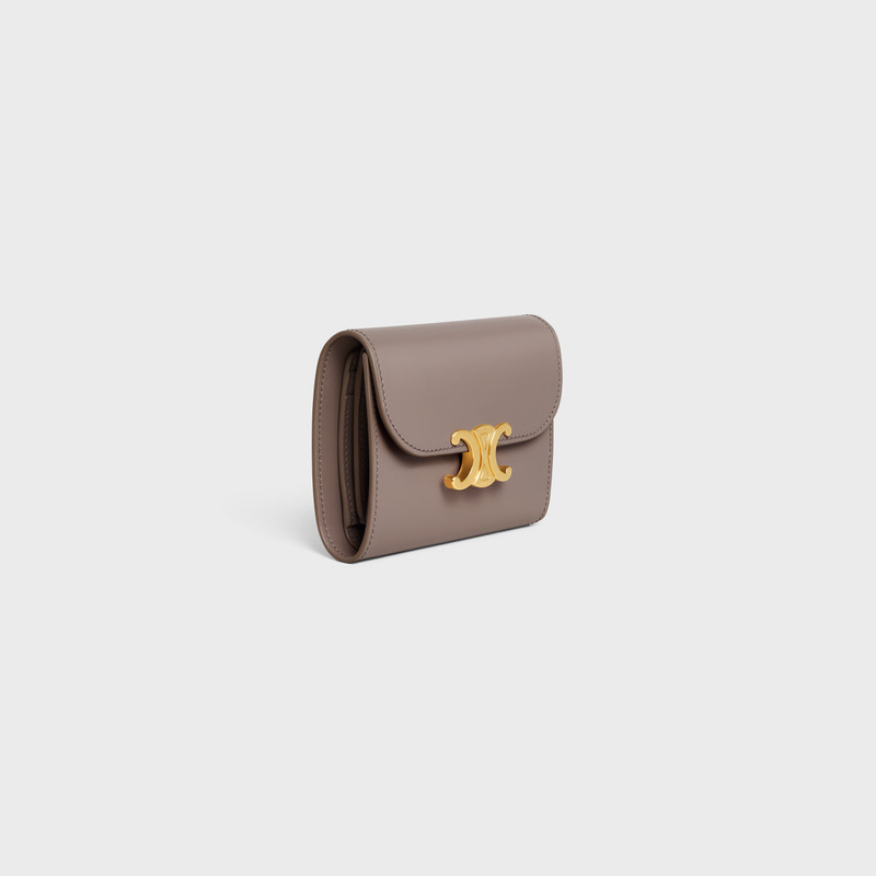 CELINE Small Flap Wallet TRIOMPHE in Shiny calfskin outlook