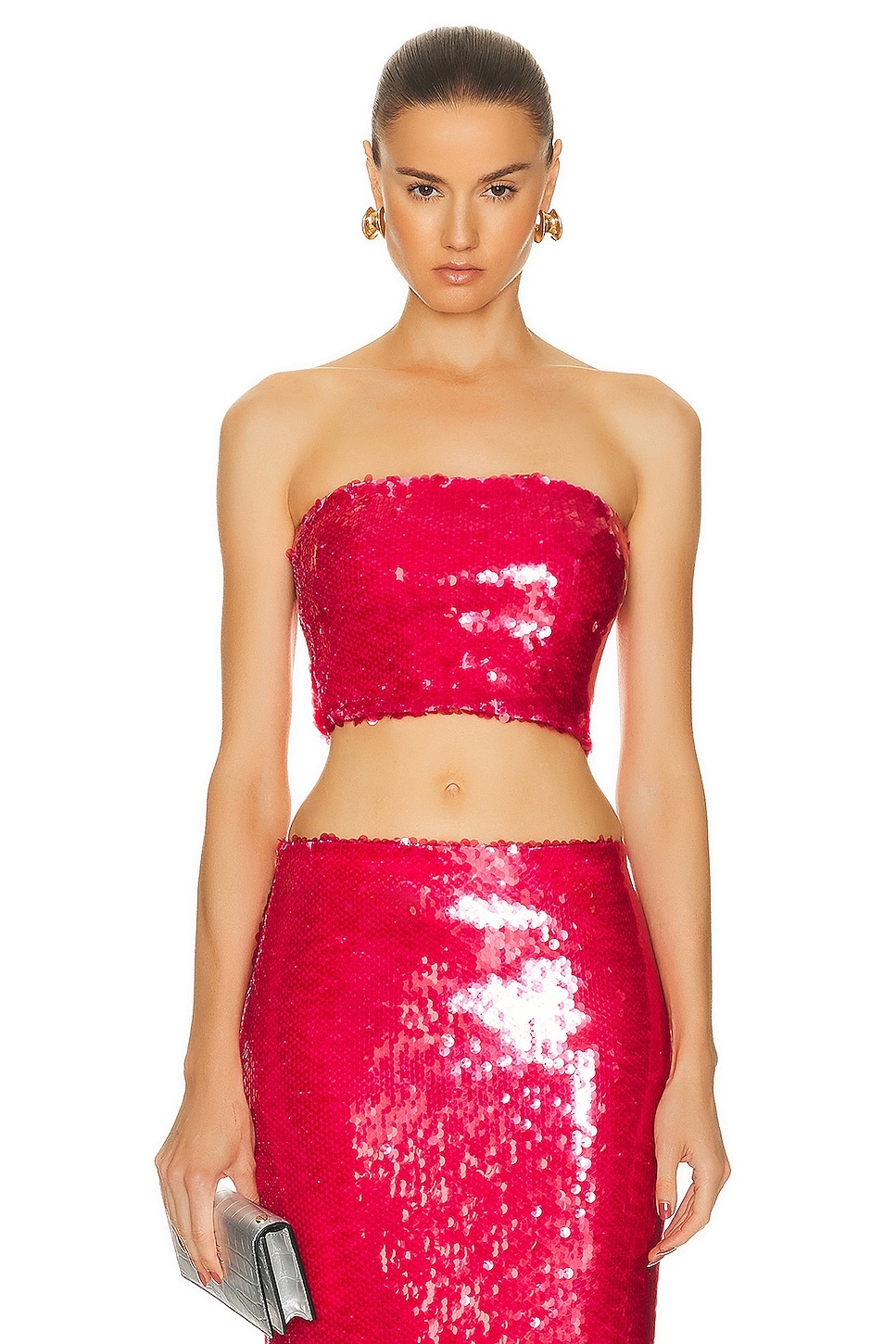 Stretch Sequin Tube Top - 1