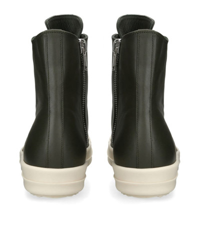 Rick Owens Leather High-Top Sneakers outlook