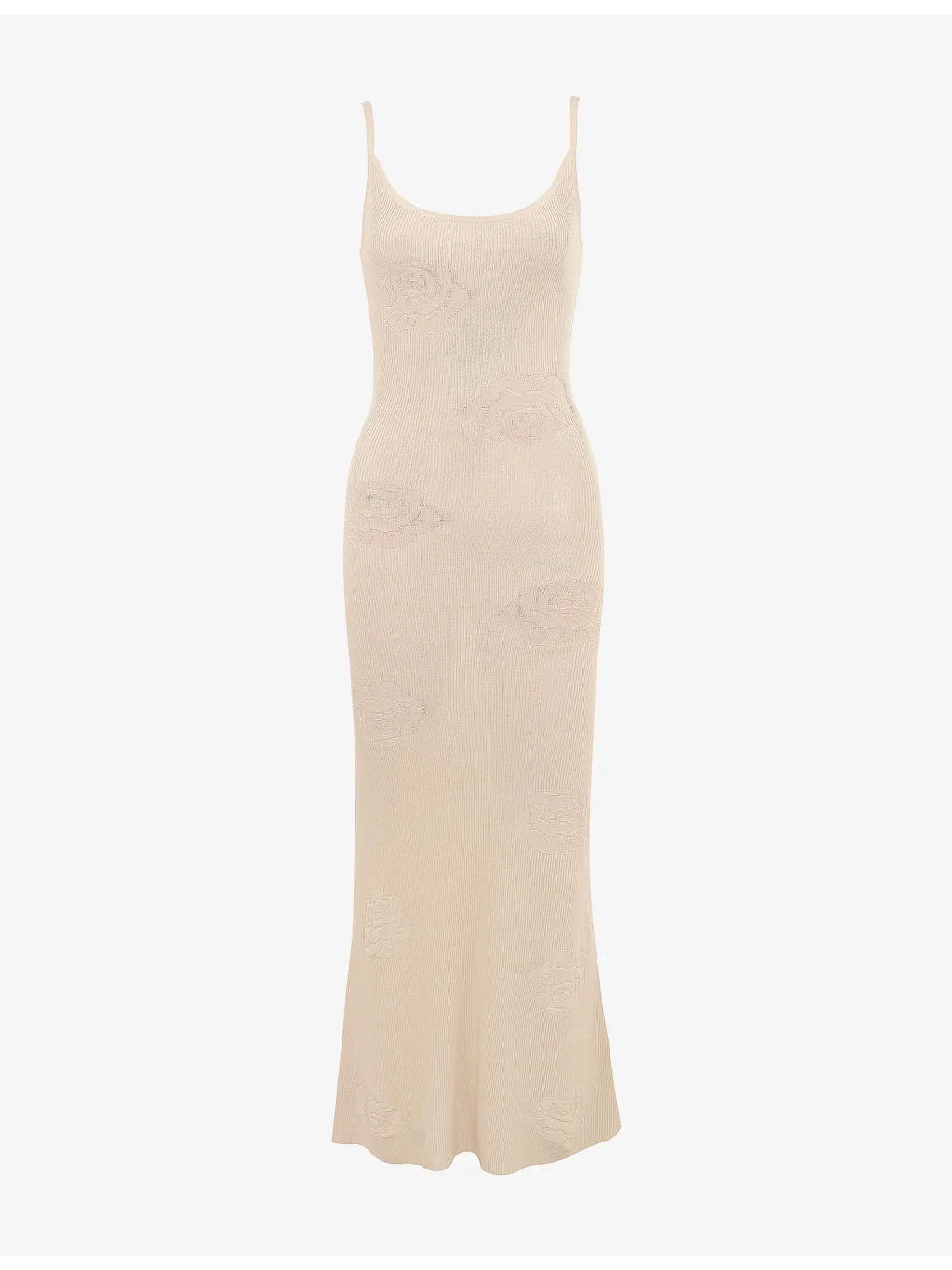 Dara Rose Embroidered Knit Maxi Dress - 1