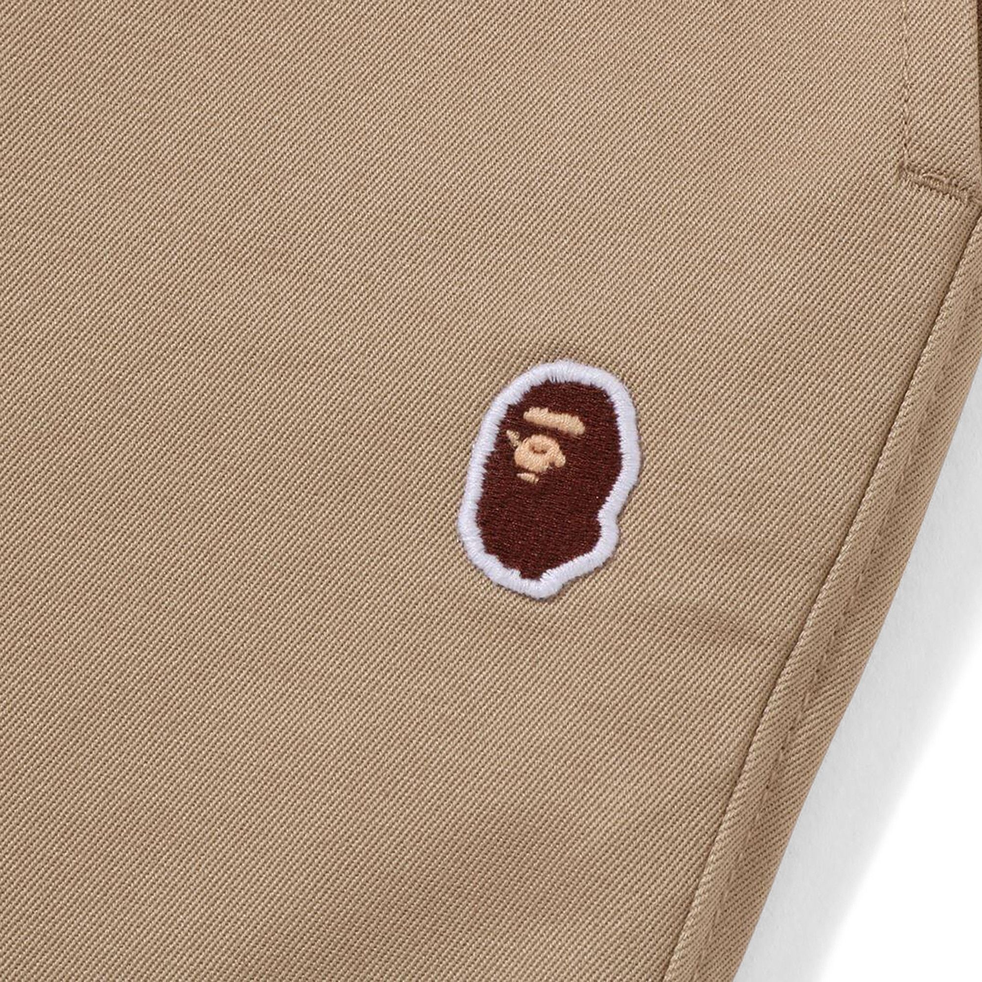 BAPE Ape Head One Point 2 Pleat Easy Chino Shorts 'Beige' - 3