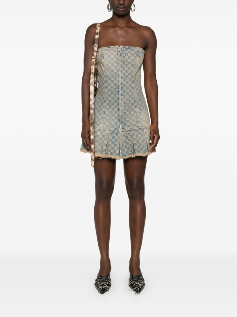 MISBHV monogram-jacquard denim mini dress outlook