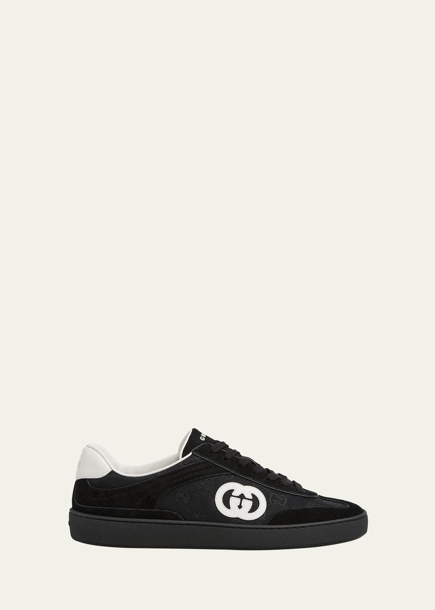 Men's G75 Suede and Guccissima Nylon T-Toe Sneakers - 1