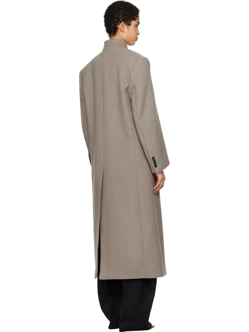 Gray Long Coat - 3