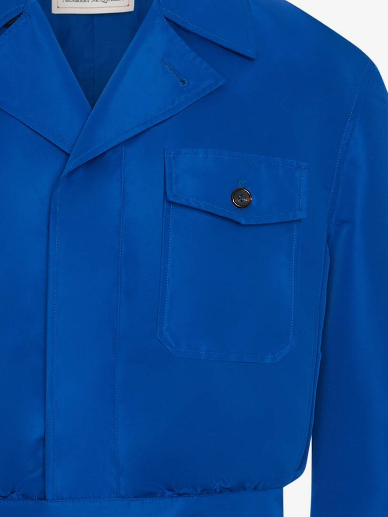Alexander McQueen Military Bomber in Ultramarine outlook