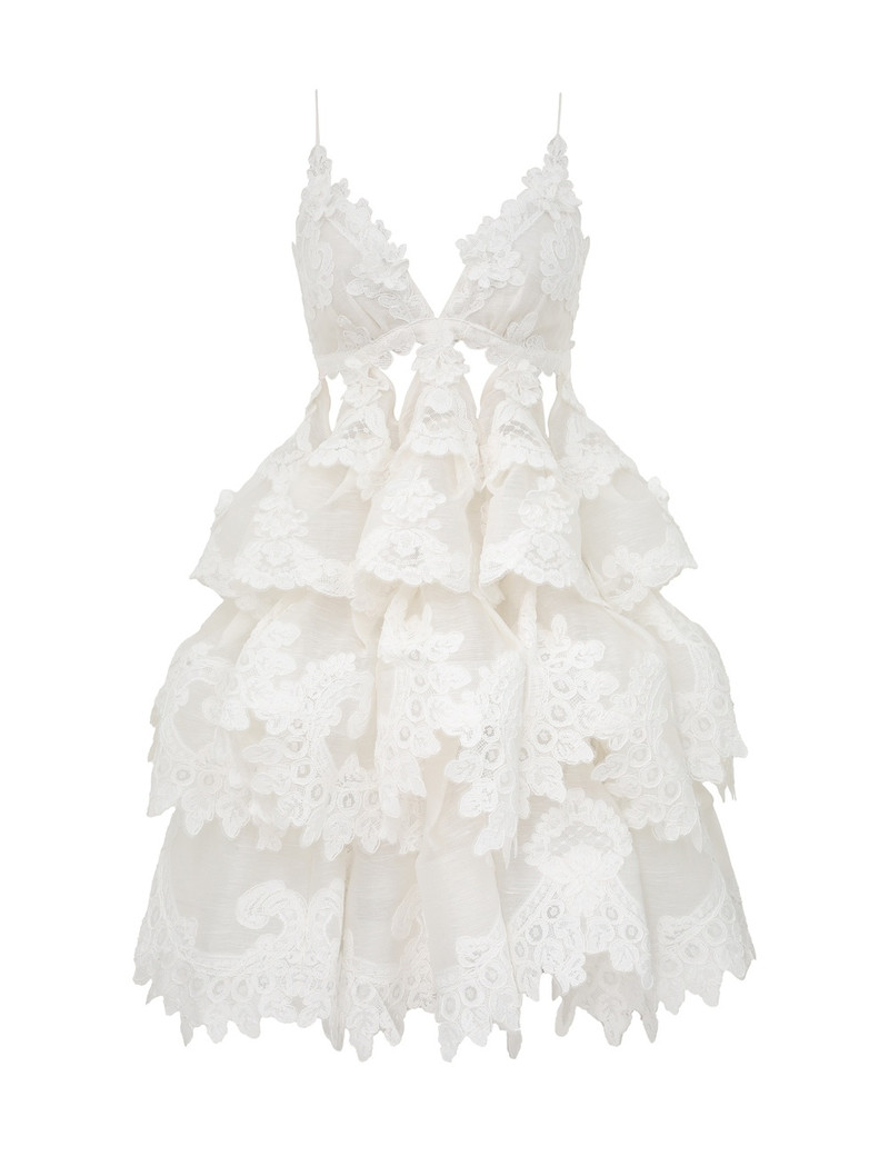 CRUSH TIERED LACE DRESS - 1
