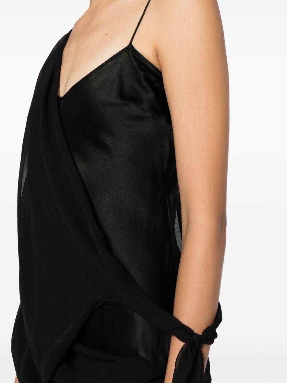 Drifted layered silk-georgette dress - 5