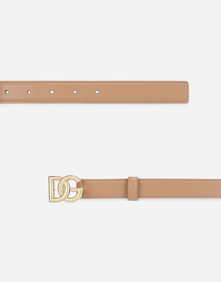 Calfskin belt with DG logo - 3